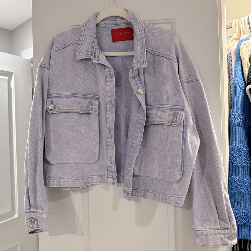 Signature8 Purple Jean Jacket Modern Cropped Design